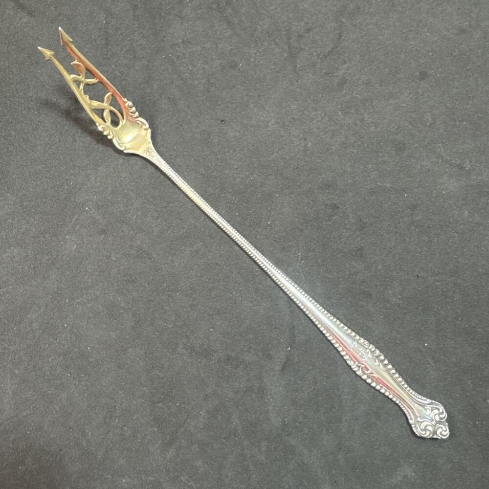 Canterbury by Towle Sterling Silver Pickle Fork Gold Wash Long 8 5/8" 25.3 Grams